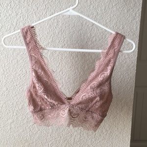 Pinkblush Mauve Scalloped Lace Bralette